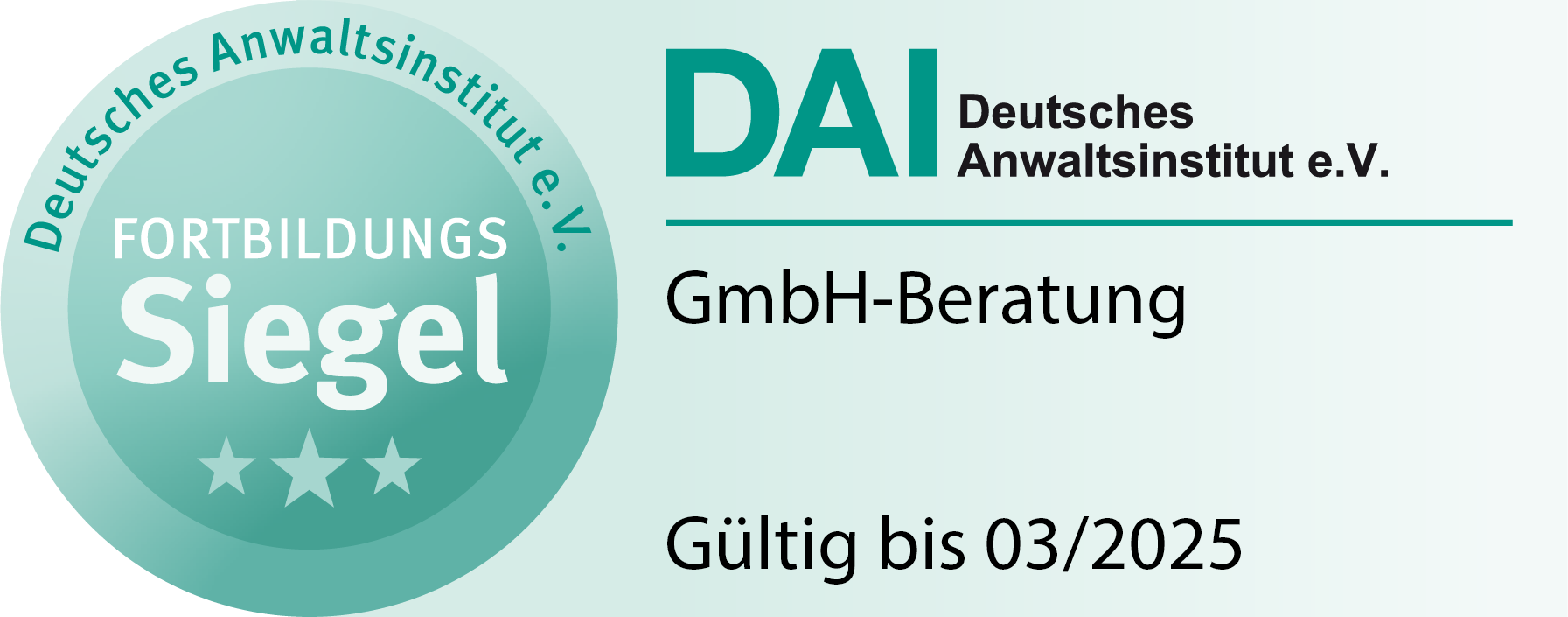 DAI-Fortbildungssiegel GmbH-Beratung